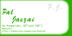pal jaszai business card